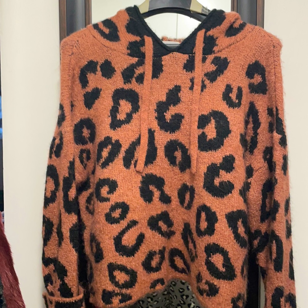 PINK Leopard Print Hoodie